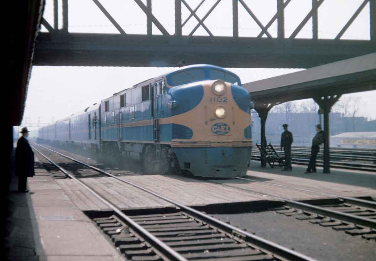 a diesel pulling passenger cars