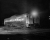 a rail diesel car at night