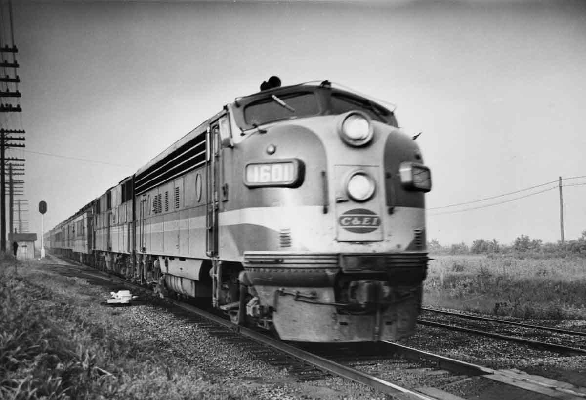 a diesel pulling passenger cars