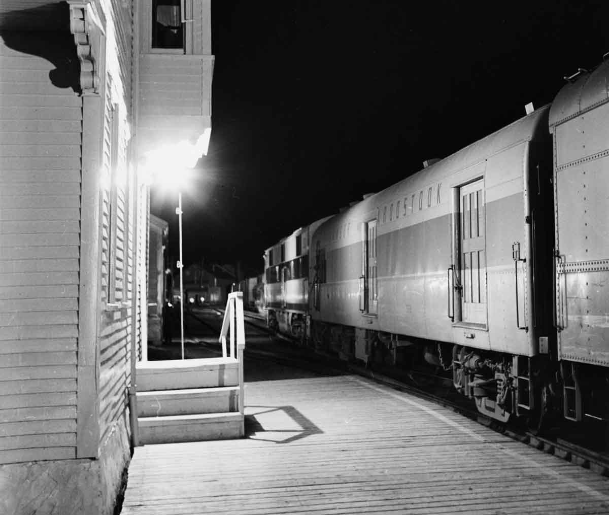 passenger cars at a station