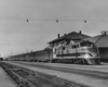 a passenger train at a station