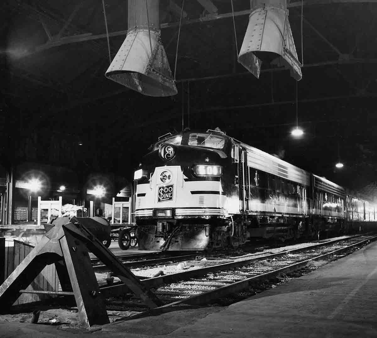 a diesel at night