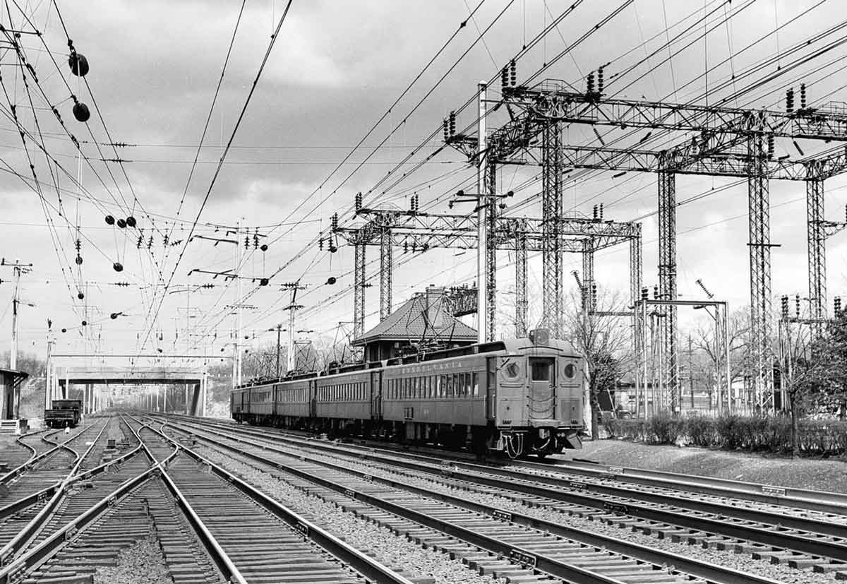 A train departing a station