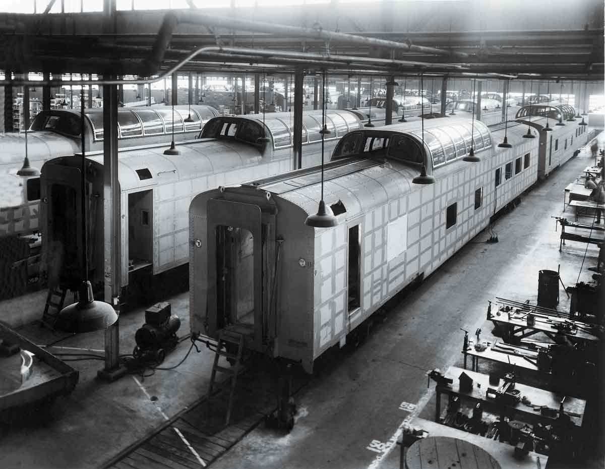 Passenger cars in factory
