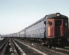 Diesel powered train on drawbridge
