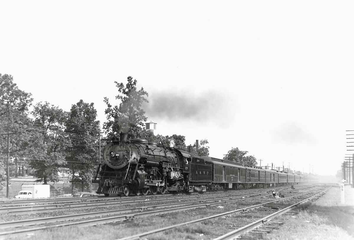 a stream engine passenger train