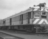 Gas motorcar with short passenger train