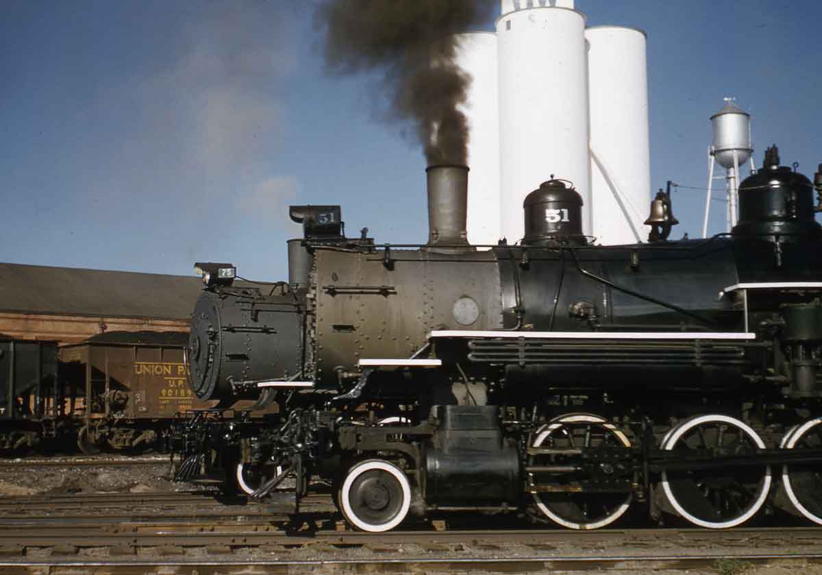 A closeup shot of a train passing by