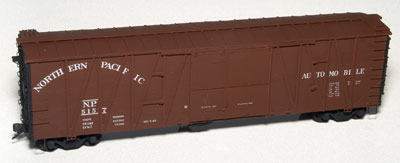 Northern Pacific 50-foot single-sheathed 1-1/2 door automobile boxcar