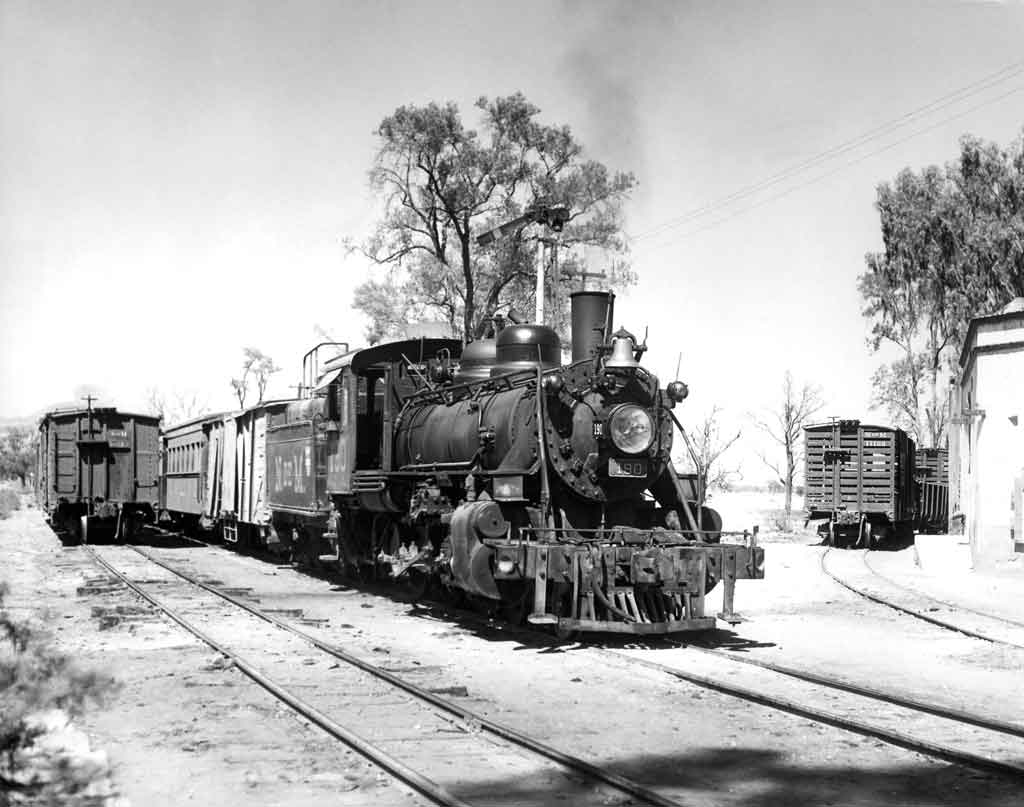 A train pulling into a station