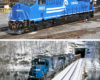 A blue train in 2012 vs 1984