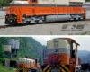 An orange train in 2012 vs 1960