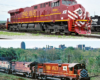 A red train in 2012 vs 1974