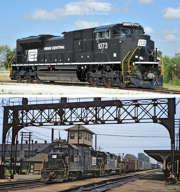 A black train in 2012 vs 1970