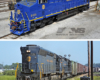 A blue train in 2012 vs 1970