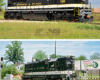 A black train in 2012 vs 1951