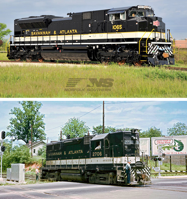 A black train in 2012 vs 1951