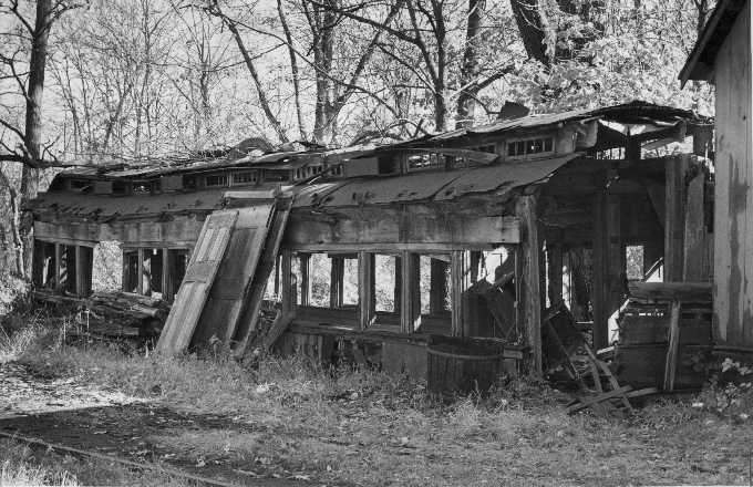 Abandoned train car