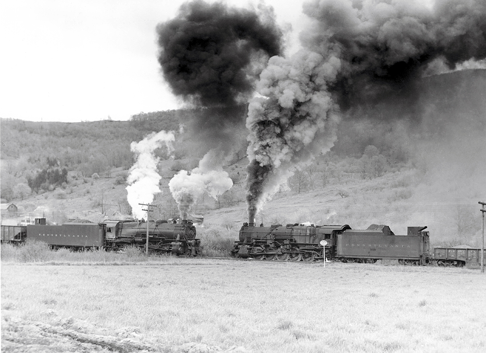 Two trains coming head to head