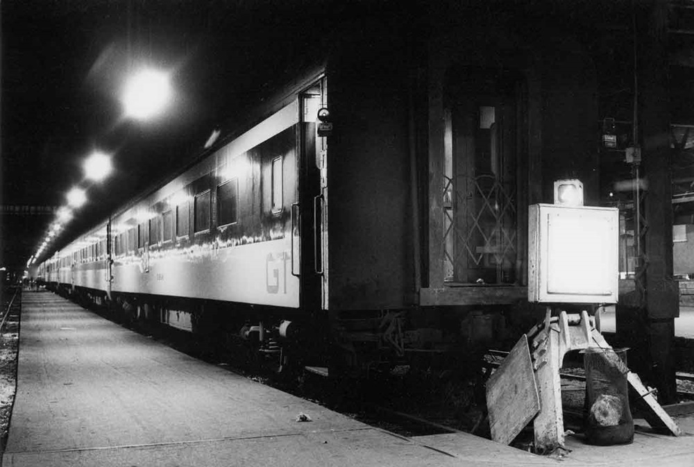 gt passenger cars parked at night