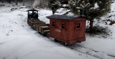 Steaming in the snow