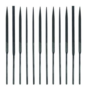 12-piece file set in a line
