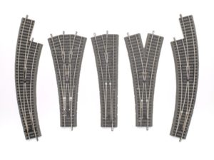 Track turnout pieces