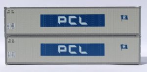 Two containers stacked on top of each other