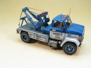 Wheelbase wrecker truck