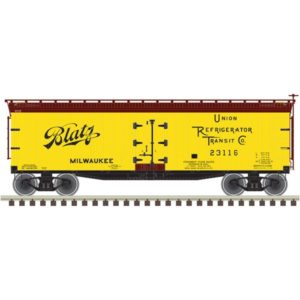Blatz yellow boxcar