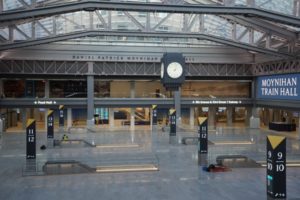 Lobby of a train hall