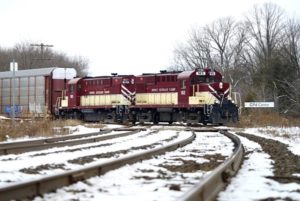 Two RS18s — the first seen in the area for a decade