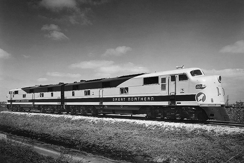 Two matched passenger locomotives attached and posing for the photographer.