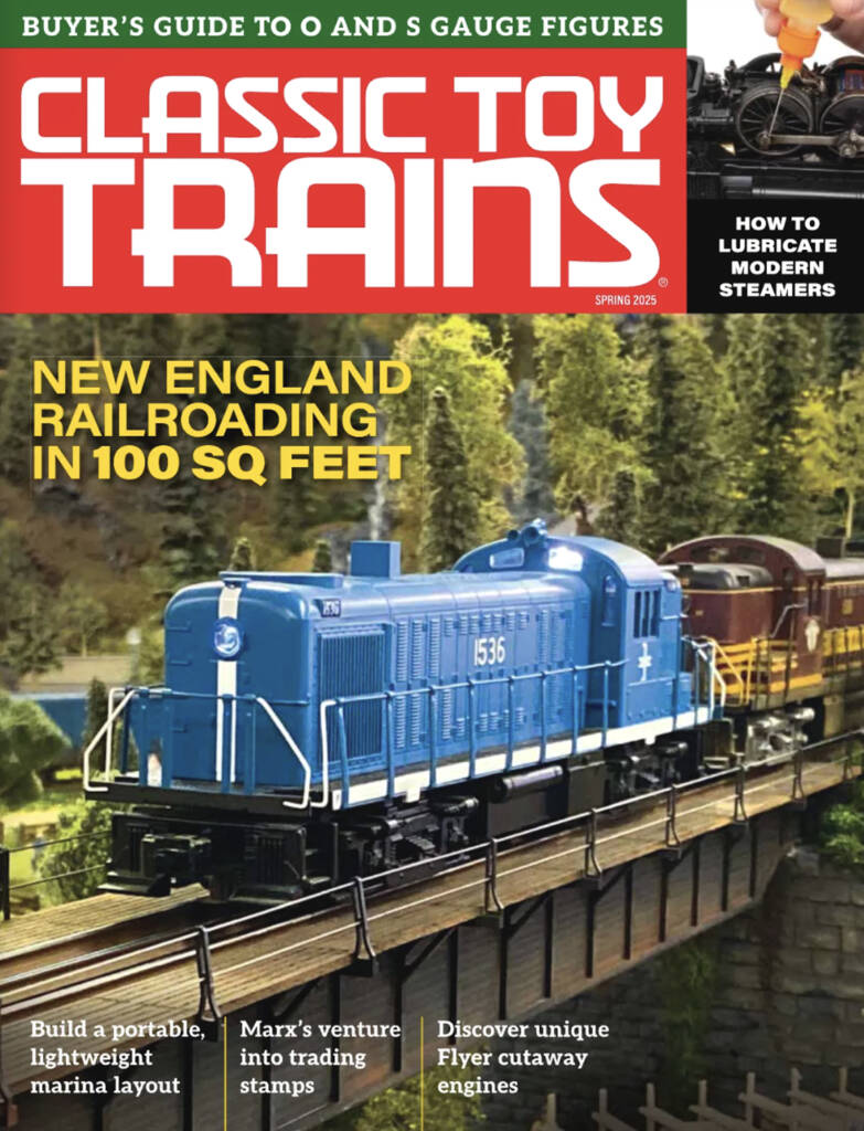 The Spring 2025 cover of Classic Toy Trains magazine