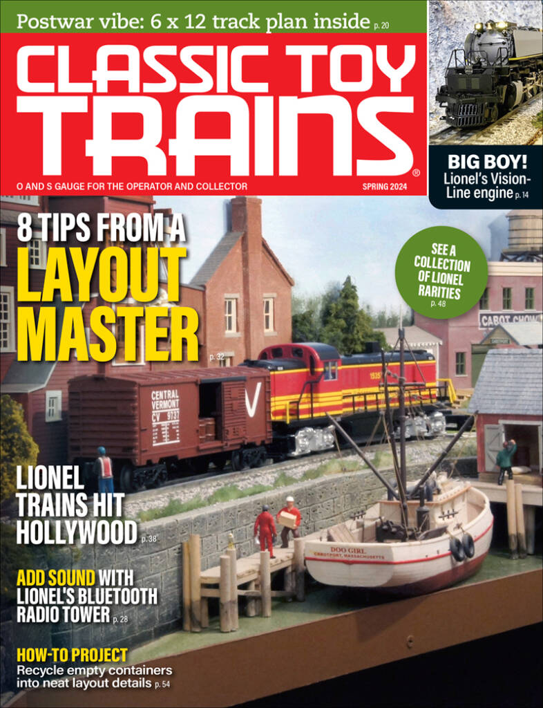 The spring 2024 cover of Classic Toy Trains magazine