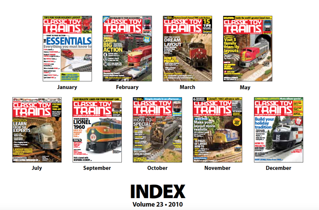 CTT annual index 2010 screenshot