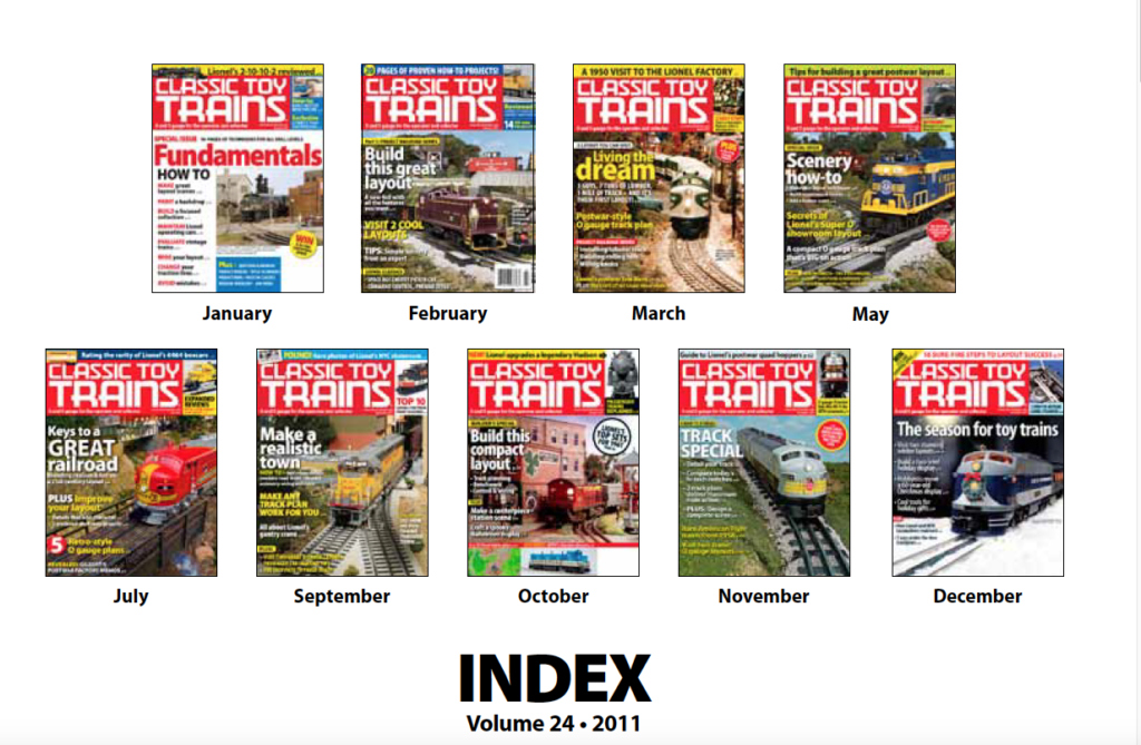 CTT annual index 2011 screenshot