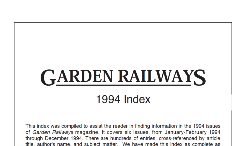 GRW index 1994 screenshot