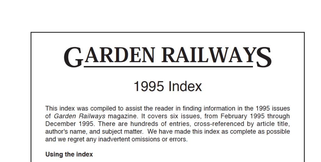 GRW index 1995 screenshot