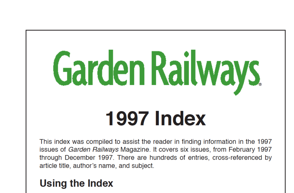 GRW index 1997 screenshot