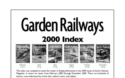 Garden Railways 2000 annual index