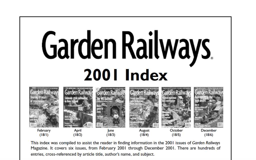 GRW index 2001 screenshot