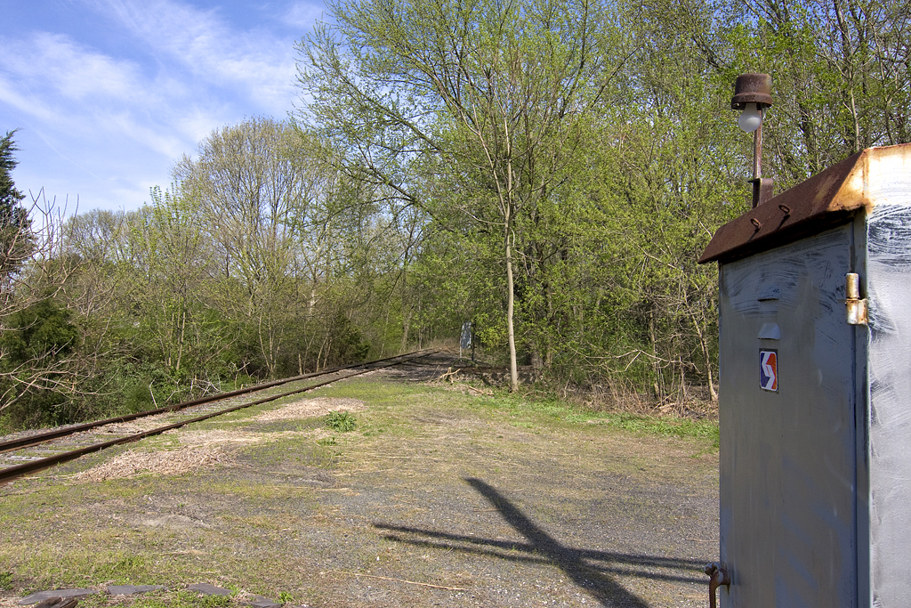 Grass covered right-of-way.