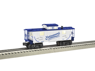Toy train locomotive, freight car, passenger car, and vehicle announcements for February 25, 2021
