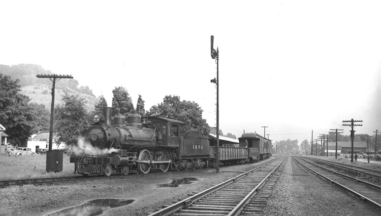 Train in a yard