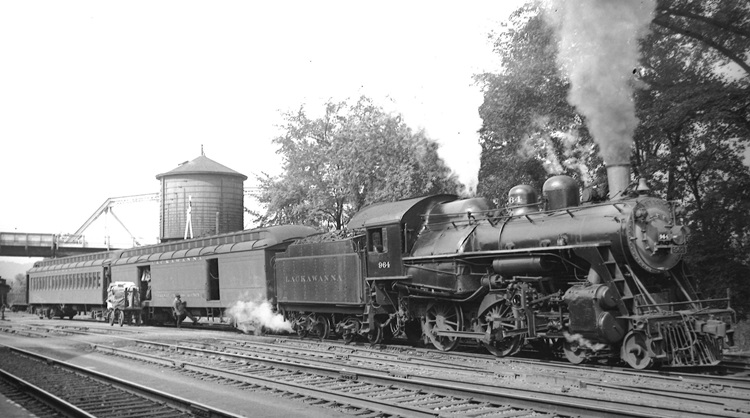 Train stopped as people unload from cars