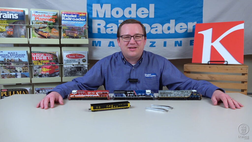 Cody Grivno and ScaleTrains.com CSX Pride In Service locomotives, Walthers RailGon gondola, Flexifile precision trimmers