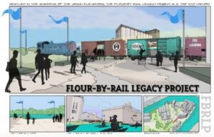 Drawing of the Flour by Rail project