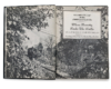 Black and white title pages featuring an image of a steam locomotive in a tree-lined scene.