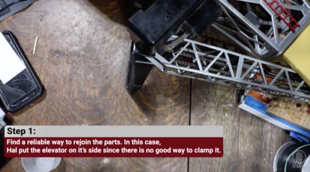 How to mend a broken Lionel no. 97 dump bin